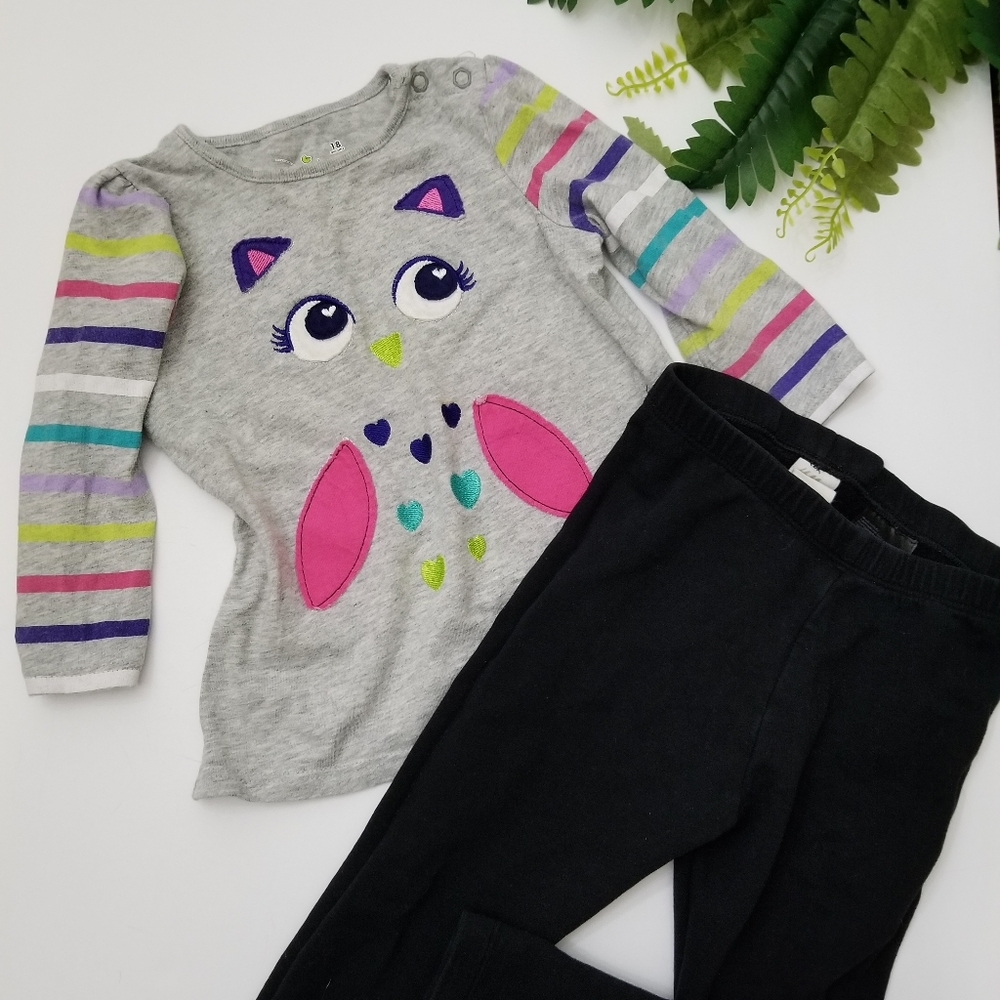 MIXED BRAND SHIRT LEGGING SET 18M 1-2 yrs - Picture 6 of 7